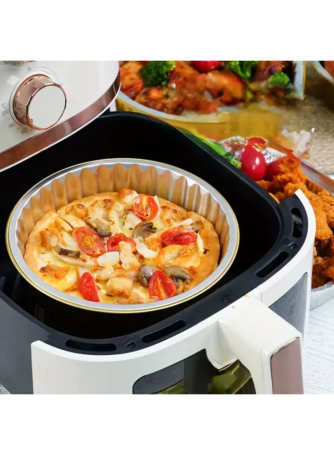 8 Pack 31oz Heavy Duty Aluminum Foil Pans with Lids for Air Fryer Baking Camping - Image 3